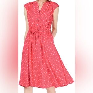 Anne Klein A-line dress w/ cap sleeves, size L.